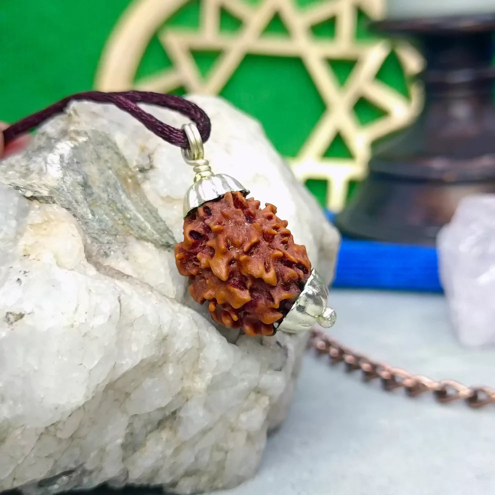 Ratmanee 3 Mukhi Rudraksha Red Thread Mala for Confidence, Energy & Spiritual Growth