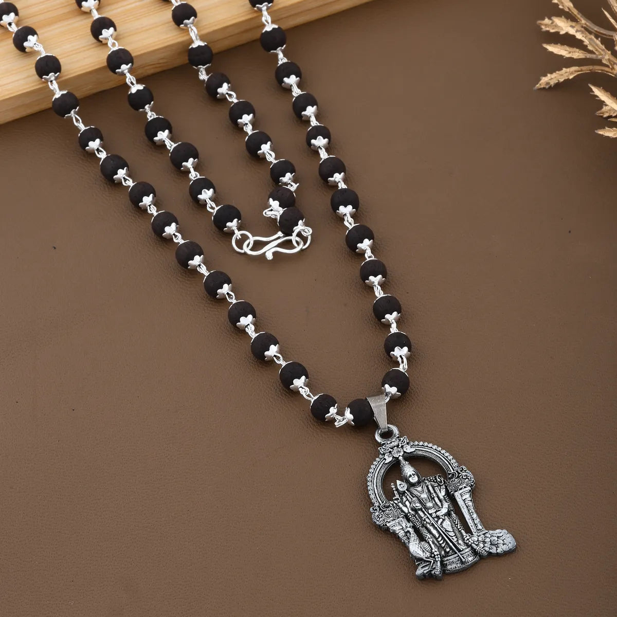 Lord Murugan Karungali Mala Silver Pendnet for Men,Women Metal Pendant Silver