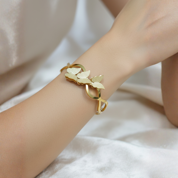 Gold Butterfly Bracelet Elegant Adjustable Women’s Fashion Jewellery