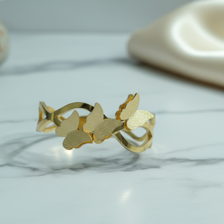 Gold Butterfly Bracelet Elegant Adjustable Women’s Fashion Jewellery