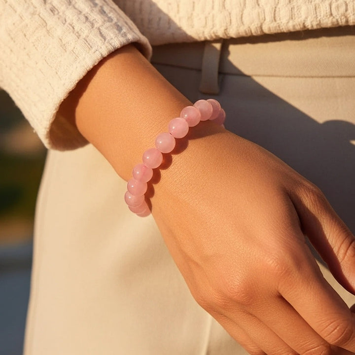 Rose Quartz Bracelet - To Enhance Beauty & Ideal Body Shape