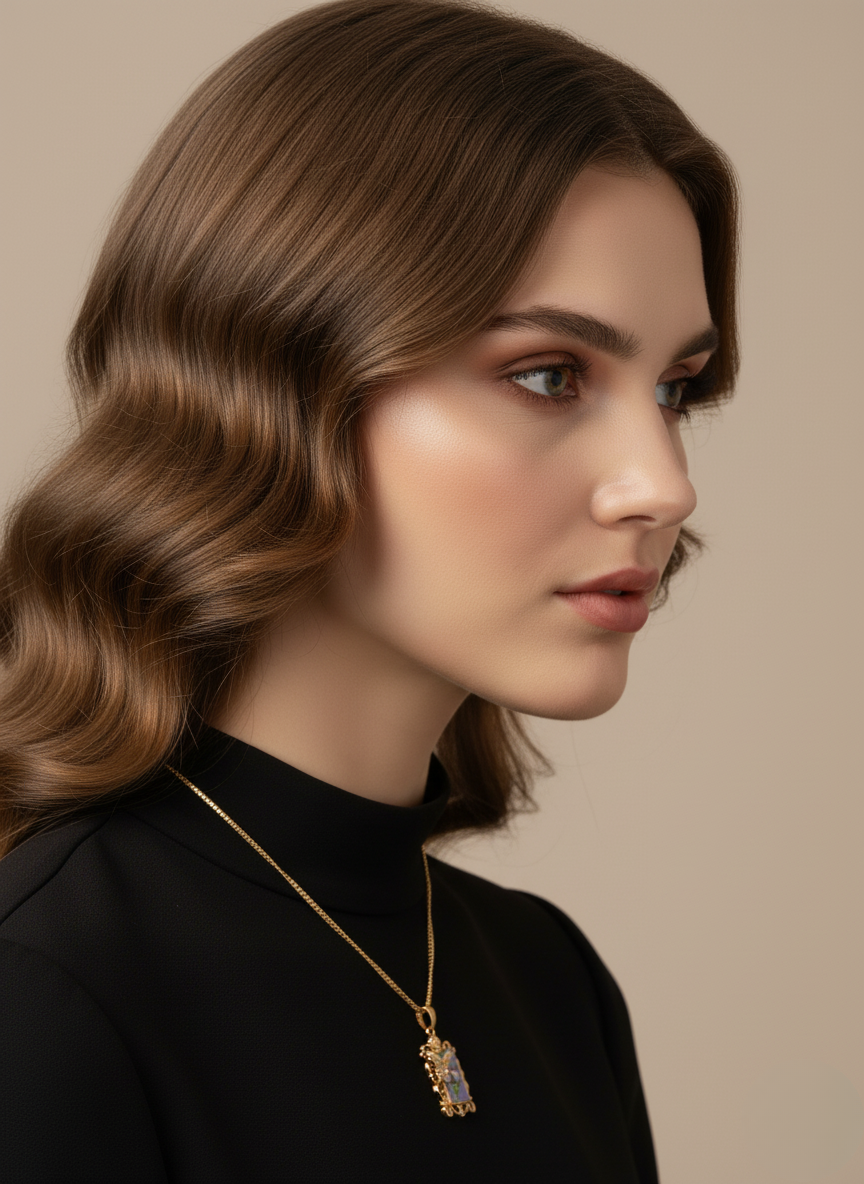 Ratmanee Enchanted Garden Necklace – Handcrafted Gold Pendant with Butterfly Motif