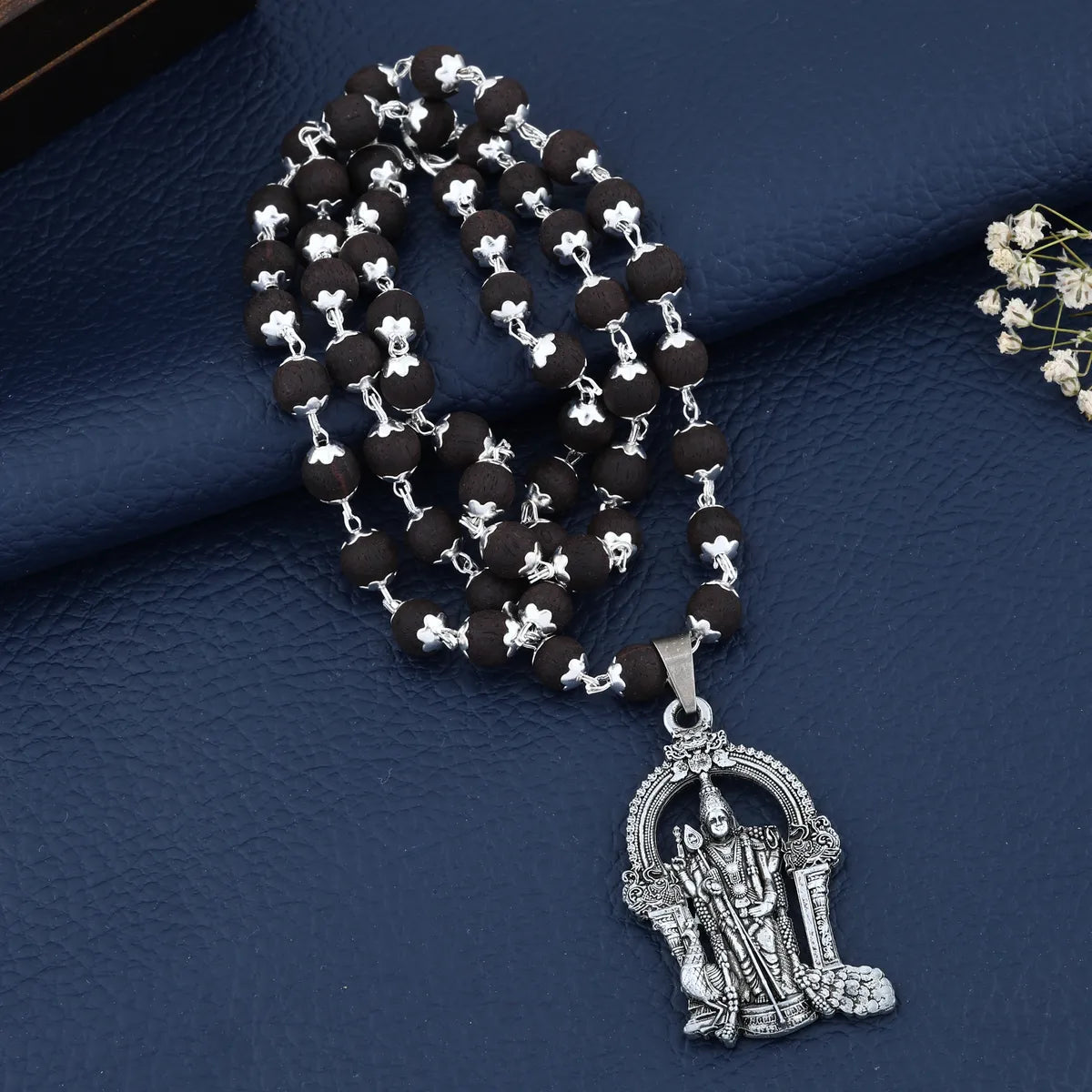 Lord Murugan Karungali Mala Silver Pendnet for Men,Women Metal Pendant Silver