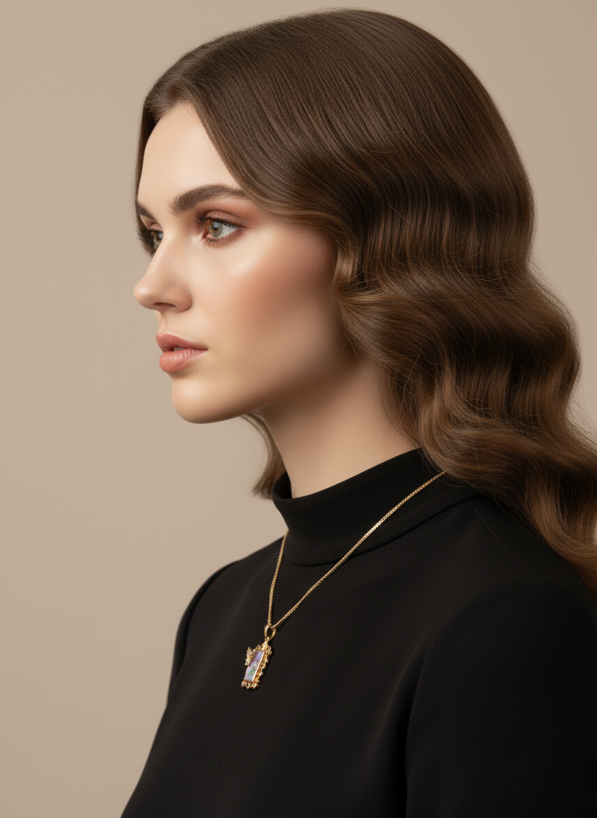 Ratmanee Enchanted Garden Necklace – Handcrafted Gold Pendant with Butterfly Motif