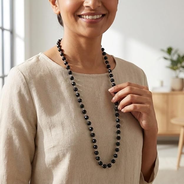 Natural Karungali Mala Beads | Original Ebony Wood Mala for Protection, Meditation & Positivity