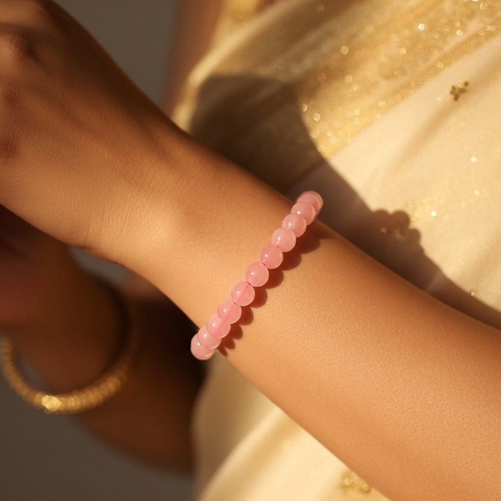 Rose Quartz Bracelet - To Enhance Beauty & Ideal Body Shape