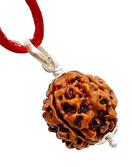 Ratmanee 4 Mukhi Rudraksha Red Thread Mala for Wisdom, Learning & Communication