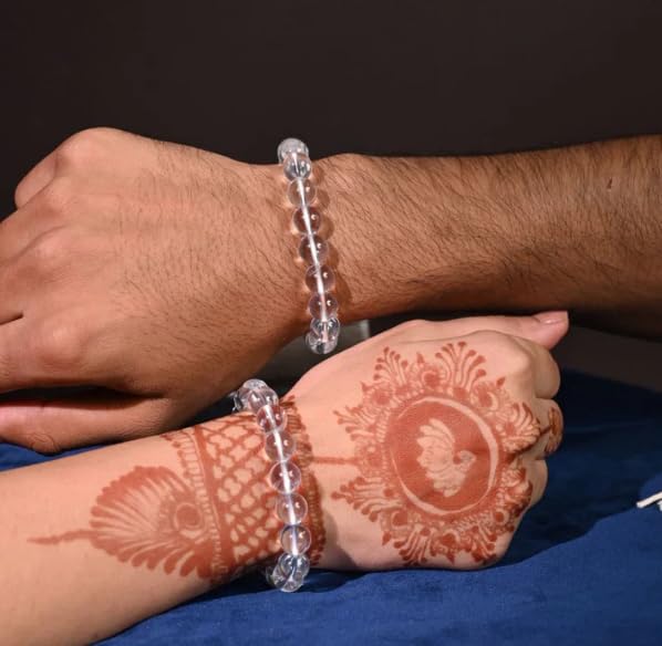 Beautiful Sphatik Bracelet Original Certified Pure Transparent Clear Crystals Sfatik ki Bracelet