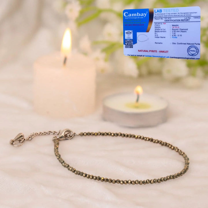 Original Raw Pyrite Bracelet With Certified
