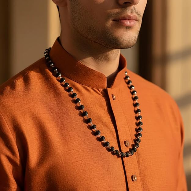 Natural Karungali Mala Beads | Original Ebony Wood Mala for Protection, Meditation & Positivity