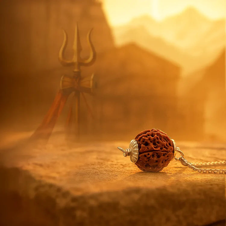 Ratmanee 5 Mukhi Rudraksha Red Thread Mala for Peace, Balance & Daily Spiritual Wear