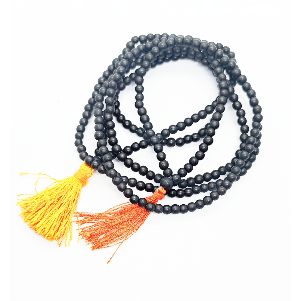 Plain Karungali Mala 108 Beads | Natural Ebony Wood Mala for Daily Wear & Meditation