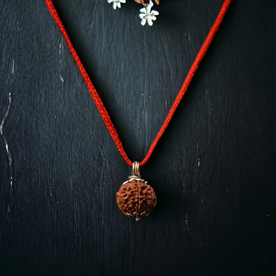 Ratmanee 8 Mukhi Rudraksha Red Thread Mala for Obstacle Removal, Clarity & Success