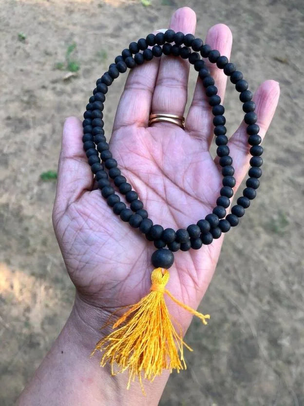 Plain Karungali Mala 108 Beads | Natural Ebony Wood Mala for Daily Wear & Meditation
