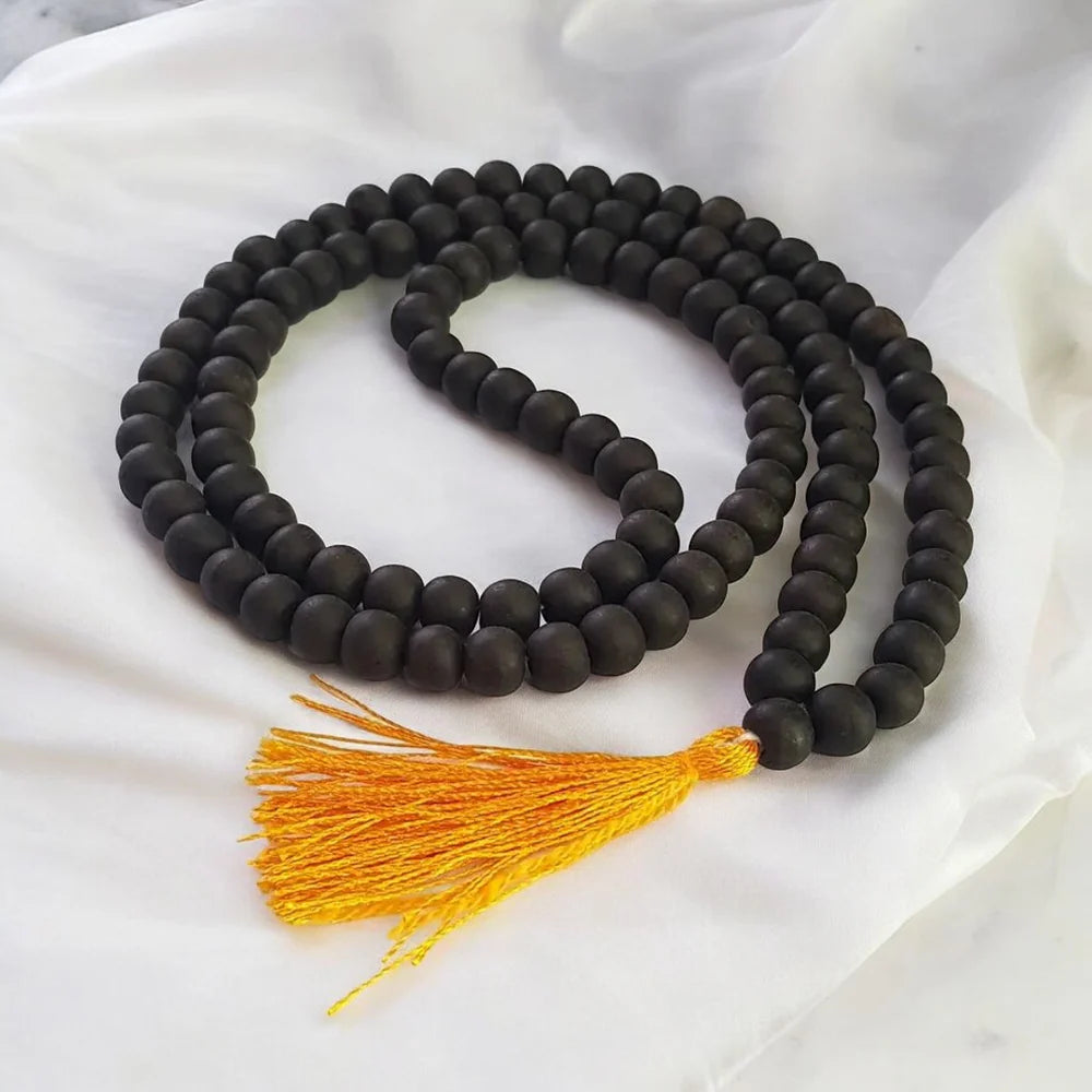 Plain Karungali Mala 108 Beads | Natural Ebony Wood Mala for Daily Wear & Meditation