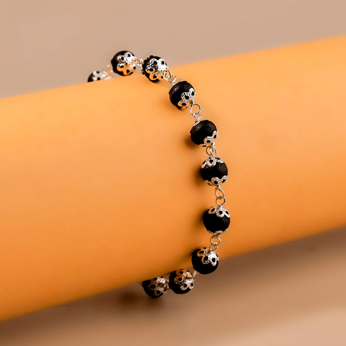 Karungali Silver Bracelet