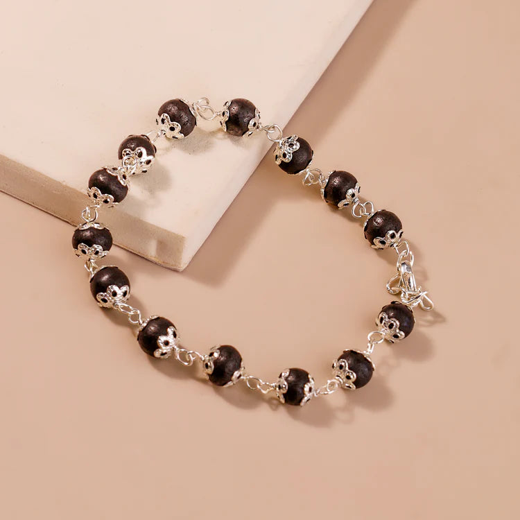 Karungali Silver Bracelet