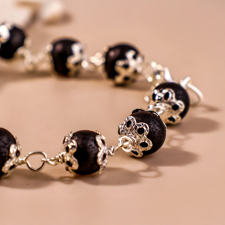 Karungali Silver Bracelet