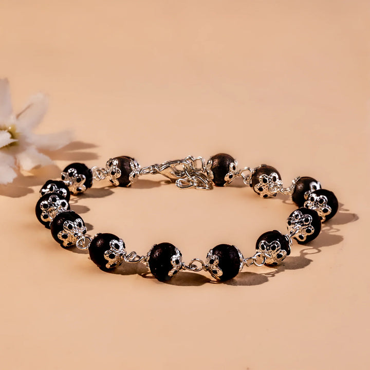 Karungali Silver Bracelet