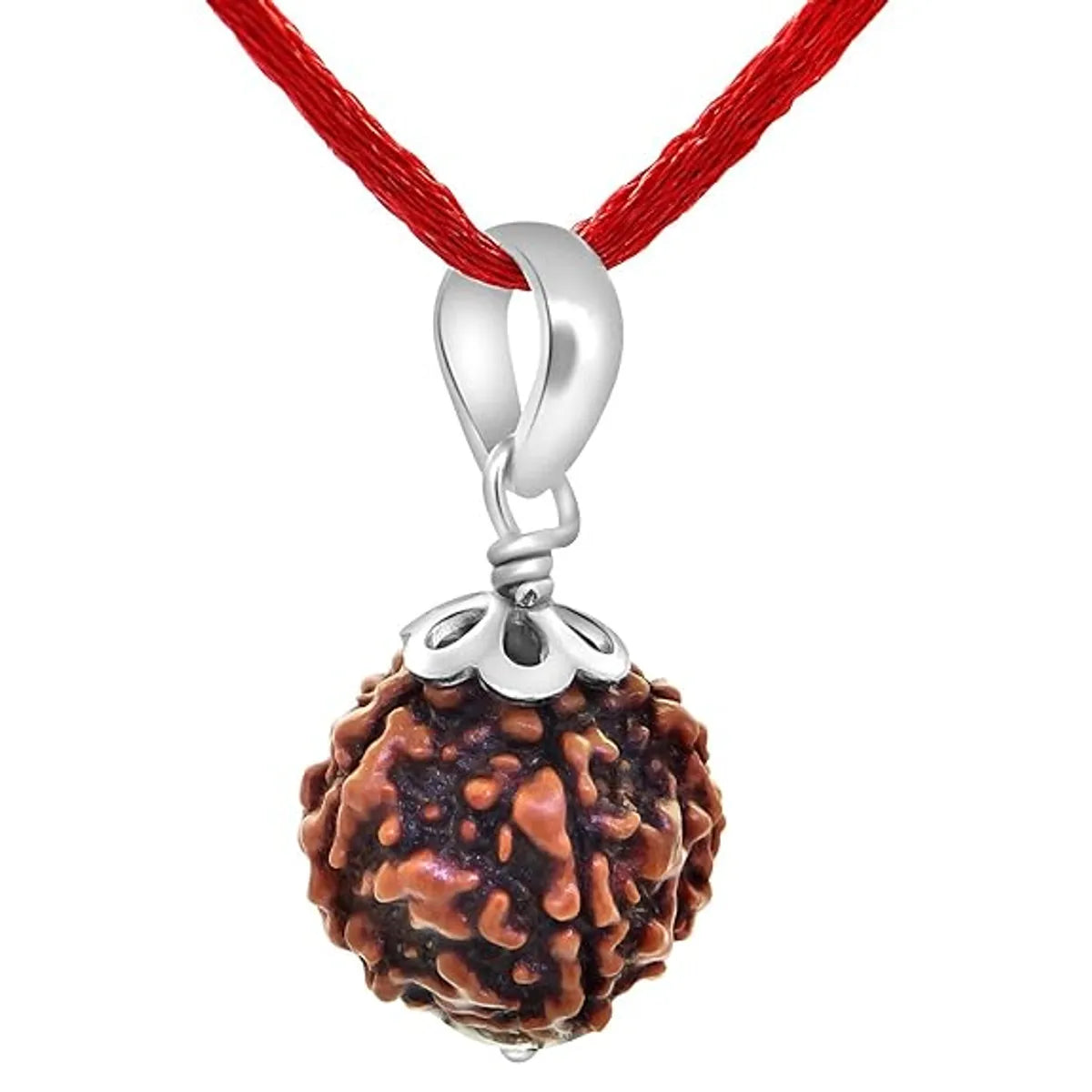 Ratmanee 5 Mukhi Rudraksha Red Thread Mala for Peace, Balance & Daily Spiritual Wear