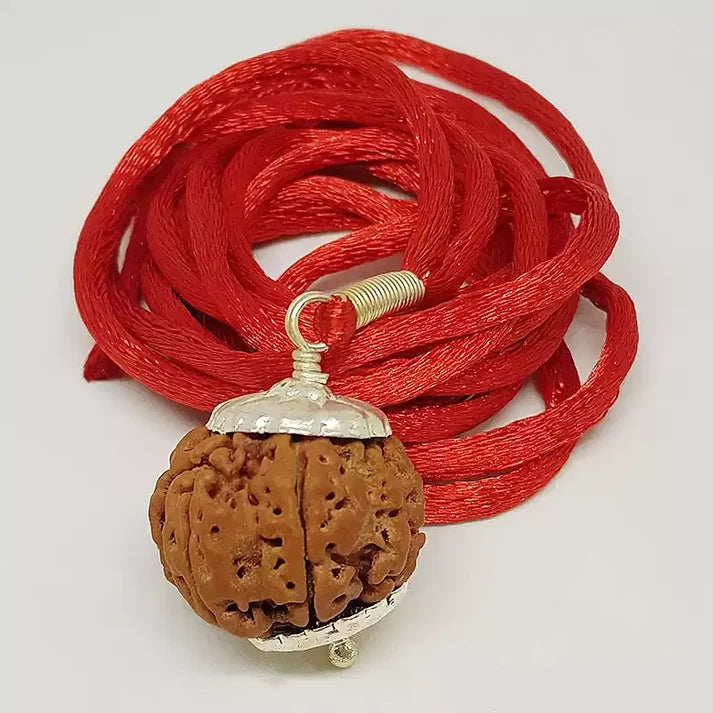 Ratmanee 8 Mukhi Rudraksha Red Thread Mala for Obstacle Removal, Clarity & Success